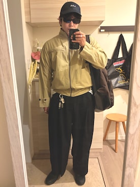 「A.P.C.（アーペーセー）のアイテム」を使った、MIKEさん（メンズ・173cm）の秋コーディネート