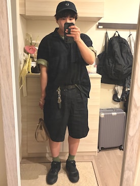 「MARGARET HOWELL（マーガレットハウエル）のアイテム」を使った、MIKEさん（メンズ・173cm）の夏コーディネート