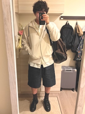 「MARGARET HOWELL（マーガレットハウエル）のアイテム」を使った、MIKEさん（メンズ・173cm）の春コーディネート