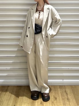 「LOWRYS FARM（ローリーズファーム）のアイテム（帽子）」を使った、もえりんさん（レディース・150cm）の春コーディネート