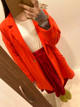 「アイテム（テーラードジャケット）」を使った、azisaiaiさん（レディース・158cm）の秋コーディネート