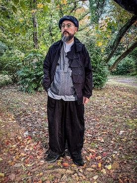「アイテム（ハンチング/ベレー帽）」を使った、あらたくんさん（メンズ・179cm）の秋コーディネート