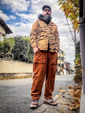 「アイテム（パンツ）」を使った、あらたくんさん（メンズ・179cm）の秋コーディネート