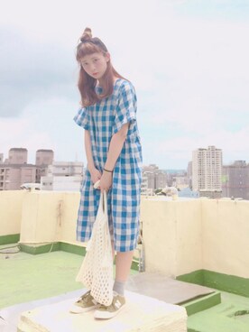 「棉麻」｜Weiさん（レディース・165cm）の夏コーディネート