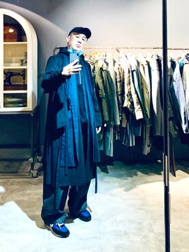 「TAIPEI」｜「アイテム（ピーコート）」を使った、rechic clothing shopさん（メンズ・171cm）の冬コーディネート