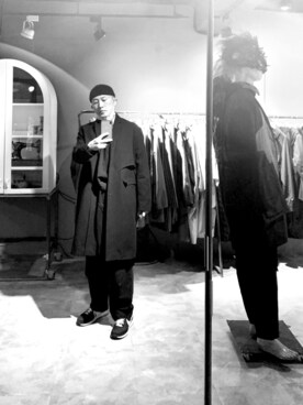 「TAIPEI」｜「アイテム（ピーコート）」を使った、rechic clothing shopさん（メンズ・171cm）の冬コーディネート