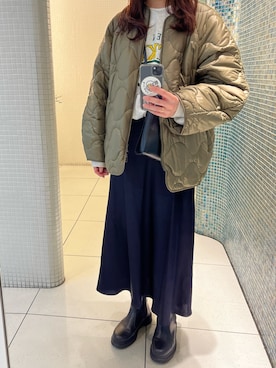 「N.O.R.C（ノーク）のアイテム（ジャケット/アウター）」を使った、𝗒𝗎𝗄𝖺さん（レディース・167cm）の冬コーディネート