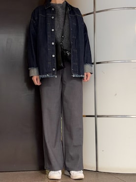 「アイテム（ピアス（両耳用））」を使った、𝗒𝗎𝗄𝖺さん（レディース・167cm）の冬コーディネート