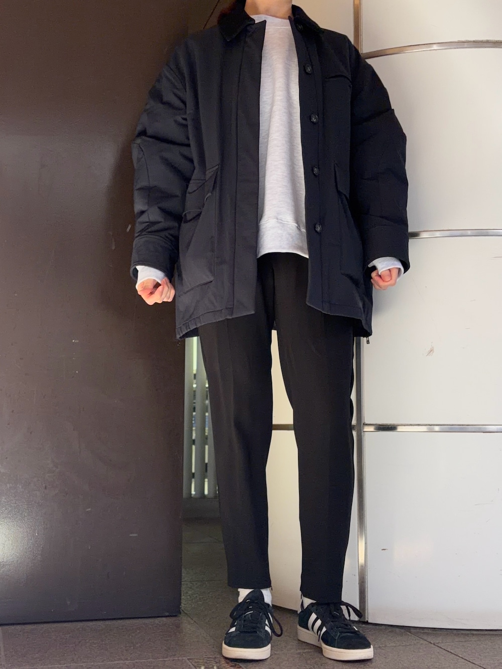CLANE OVER QUILTING HUNTING JACKETを使った人気ファッション