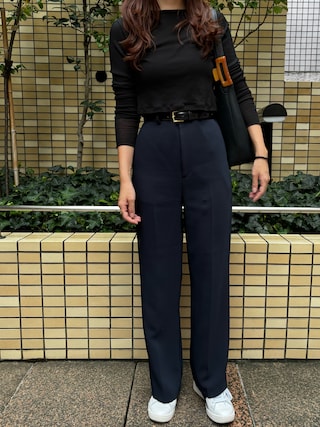 パンツ 6(ROKU) POLYESTER RAYON BOOTCUT PANTS 6（ロク）の「＜6(ROKU)＞POLYESTER RAYON BOOTCUT PANTS/パンツ