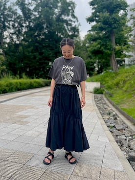 「CHIGNON（シニヨン）のアイテム（トップス）」を使った、小澤 美和子さん（レディース・160cm）の夏コーディネート