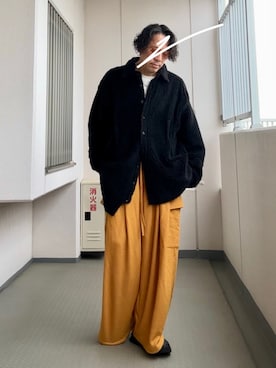 「LOEWE（ロエベ）のアイテム」を使った、Masato Kurosakiさん（メンズ・174cm）の春コーディネート