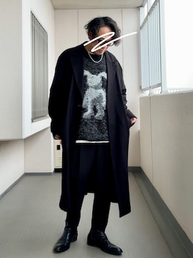 「ニット/セーター」｜「アイテム（アクセサリー）」を使った、Masato Kurosakiさん（メンズ・174cm）の秋コーディネート