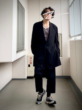「LOEWE（ロエベ）のアイテム」を使った、Masato Kurosakiさん（メンズ・174cm）の夏コーディネート