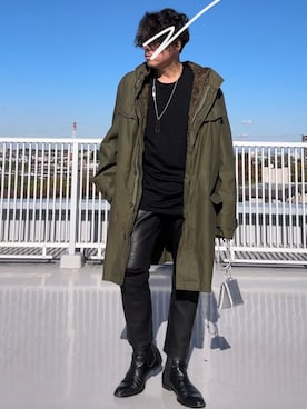 「SASQUATCHfabrix.（サスクワァッチファブリックス）のアイテム（パンツ）」を使った、Masato Kurosakiさん（メンズ・174cm）の秋コーディネート