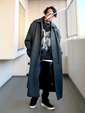 「TOM FORD（トム フォード）のアイテム」を使った、Masato Kurosakiさん（メンズ・174cm）の冬コーディネート