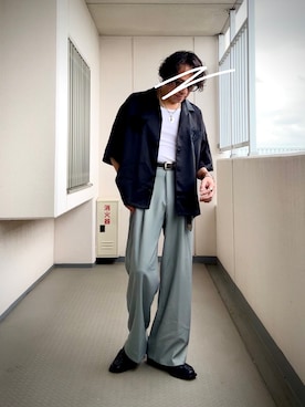 「LOEWE（ロエベ）のアイテム（アクセサリー）」を使った、Masato Kurosakiさん（メンズ・174cm）の夏コーディネート