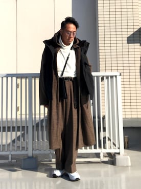 「チェック柄に恋してる」｜「アイテム（モッズコート）」を使った、Masato Kurosakiさん（メンズ・174cm）の冬コーディネート