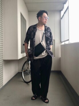 「MB（エムビー）のアイテム（シューズ）」を使った、Masato Kurosakiさん（メンズ・174cm）の夏コーディネート