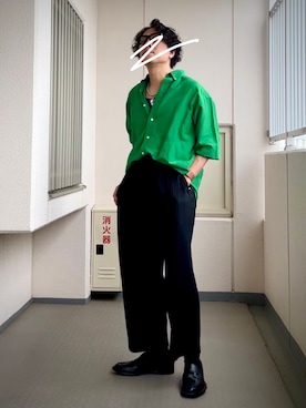 「UNDERCOVER（アンダーカバー）のアイテム」を使った、Masato Kurosakiさん（メンズ・174cm）の夏コーディネート