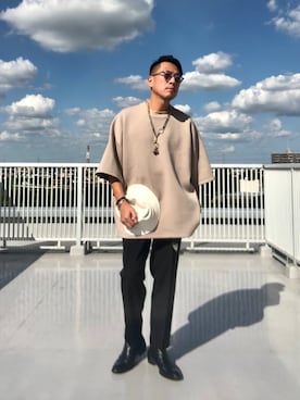 「レザーブーツ」｜「アイテム（アクセサリー）」を使った、Masato Kurosakiさん（メンズ・174cm）の秋コーディネート
