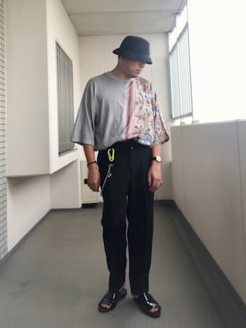 「STUDIOUS（ステュディオス）のアイテム（財布/小物）」を使った、Masato Kurosakiさん（メンズ・174cm）の夏コーディネート
