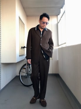 「theory（セオリー）のアイテム（トップス）」を使った、Masato Kurosakiさん（メンズ・174cm）の秋コーディネート