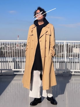 「CFCL（シーエフシーエル）のアイテム」を使った、Masato Kurosakiさん（メンズ・174cm）の冬コーディネート