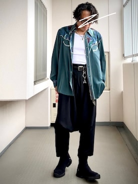 「UNDERCOVER（アンダーカバー）のアイテム」を使った、Masato Kurosakiさん（メンズ・174cm）の夏コーディネート