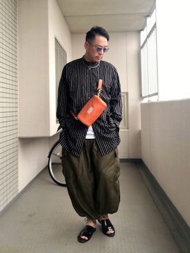 「ロングシャツコーデ」｜Masato Kurosakiさん（メンズ・174cm）の秋コーディネート