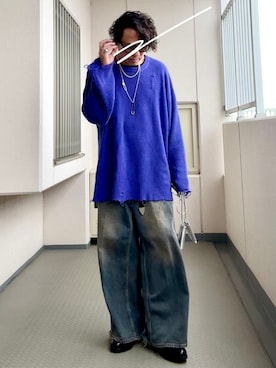 「アイテム（メガネ）」を使った、Masato Kurosakiさん（メンズ・174cm）の秋コーディネート