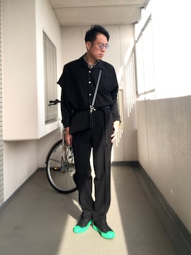 真っ黒コーデ のメンズ人気ファッションコーディネート Wear