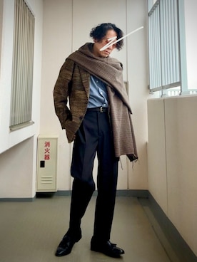 「Ray-Ban（レイバン）のアイテム」を使った、Masato Kurosakiさん（メンズ・174cm）の冬コーディネート