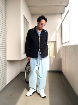 「theory（セオリー）のアイテム（トップス）」を使った、Masato Kurosakiさん（メンズ・174cm）の春コーディネート