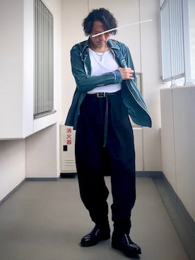 「UNDERCOVER（アンダーカバー）のアイテム」を使った、Masato Kurosakiさん（メンズ・174cm）の夏コーディネート