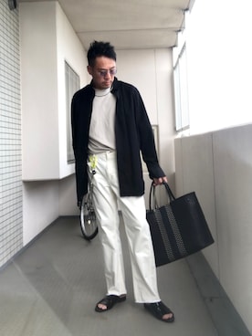 「STUDIOUS（ステュディオス）のアイテム（財布/小物）」を使った、Masato Kurosakiさん（メンズ・174cm）の夏コーディネート