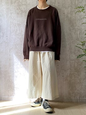 「stein」｜「アイテム（スウェット）」を使った、taiga【youtube投稿中‼️】さん（メンズ・168cm）の秋コーディネート