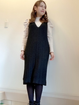 「アイテム（ワンピース/ドレス）」を使った、⭐️KAoRI⭐️さん（レディース・160cm・40代）の冬コーディネート