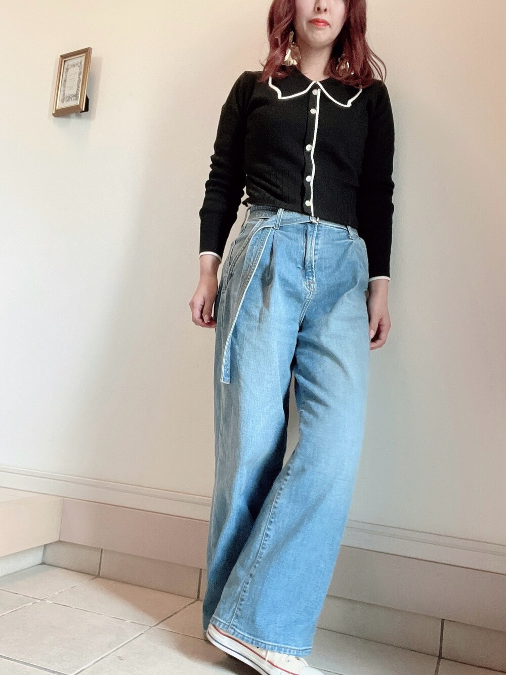 GAP（ギャップ）の「ハイライズ プリーツワイドレッグジーンズ