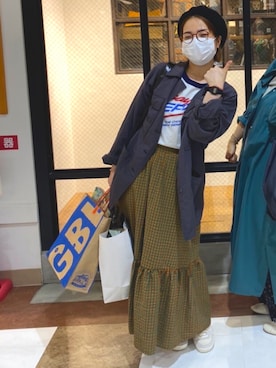 「OUTLET（アウトレット）のアイテム」を使った、あやてぃんさん（レディース・156cm）の春コーディネート