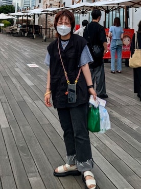 「OUTLET（アウトレット）のアイテム」を使った、あやてぃんさん（レディース・156cm）の夏コーディネート