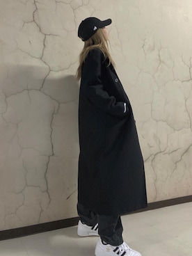 「oversize」｜「アイテム（チェスターコート）」を使った、zaomomさん（レディース・153cm）の冬コーディネート