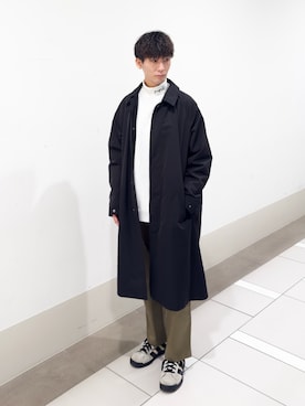 「アイテム（スウェット）」を使った、大源さん（メンズ・183cm）の冬コーディネート