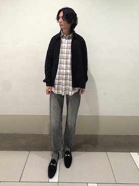 「アイテム（シャツ/ブラウス）」を使った、大源さん（メンズ・183cm）の秋コーディネート