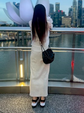 「アイテム（ワンピース）」を使った、Mii¨̮♡さん（レディース・158cm）の夏コーディネート