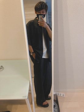 「リドム」｜「アイテム（スラックス）」を使った、しょーと #女子ウケ最強コーデさん（メンズ・170cm）の夏コーディネート