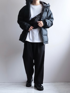 「アイテム（ボディバッグ/ウエストポーチ）」を使った、えーと ☘🐝さん（メンズ・170cm）の冬コーディネート