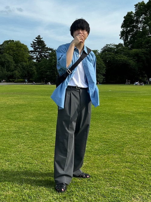 AURALEE ビッグハーフスリーブシャツ