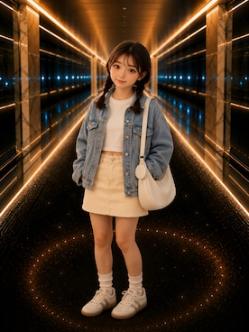 「adidas（アディダス）のジャパン / Japan / アディダスオリジナルス adidas Originals ローカットスニーカー（スニーカー、ホワイト系）」を使った、Airiさん（レディース・154cm）の春コーディネート