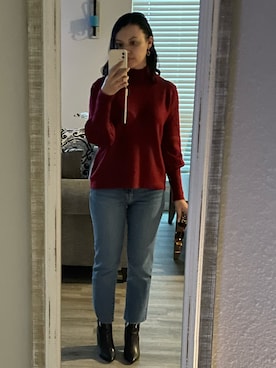 「UNKNOWN.（アンノウン）のアイテム（トップス）」を使った、Tanita 💜さん（レディース・160cm）の冬コーディネート